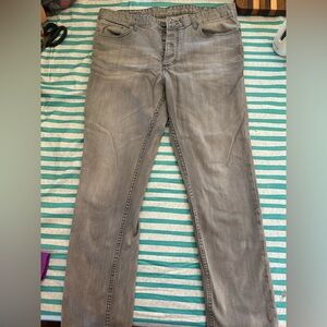 Calvin Klein Men's Gray 36x30 Slim Straight Jeans